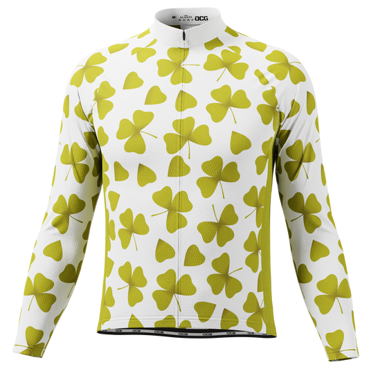 Men's Three Leaf Clover Long Sleeve Cycling Jersey
