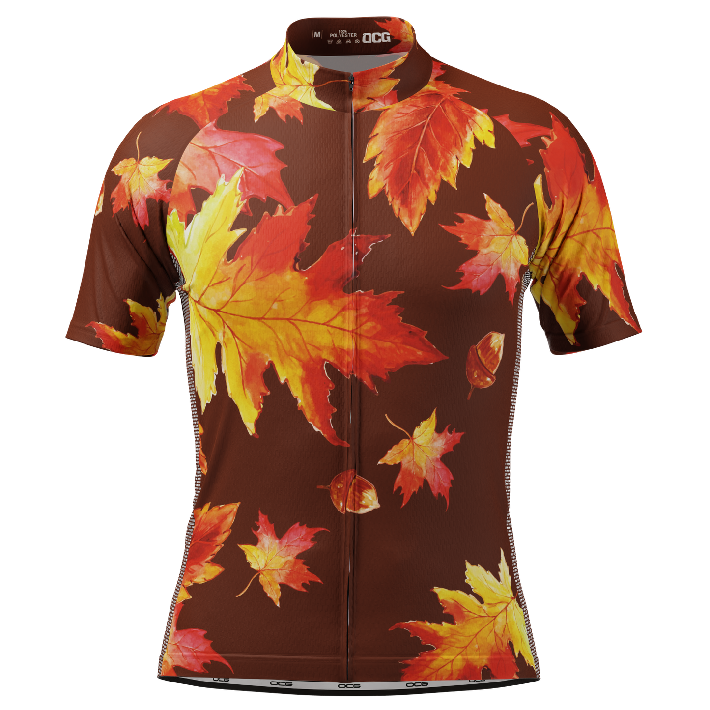Men's Autumn Acorns Short Sleeve Cycling Jersey