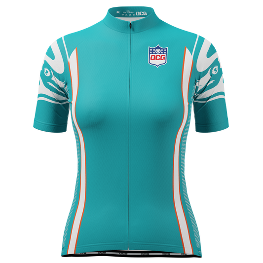 Women's Miami Football Short Sleeve Cycling Jersey