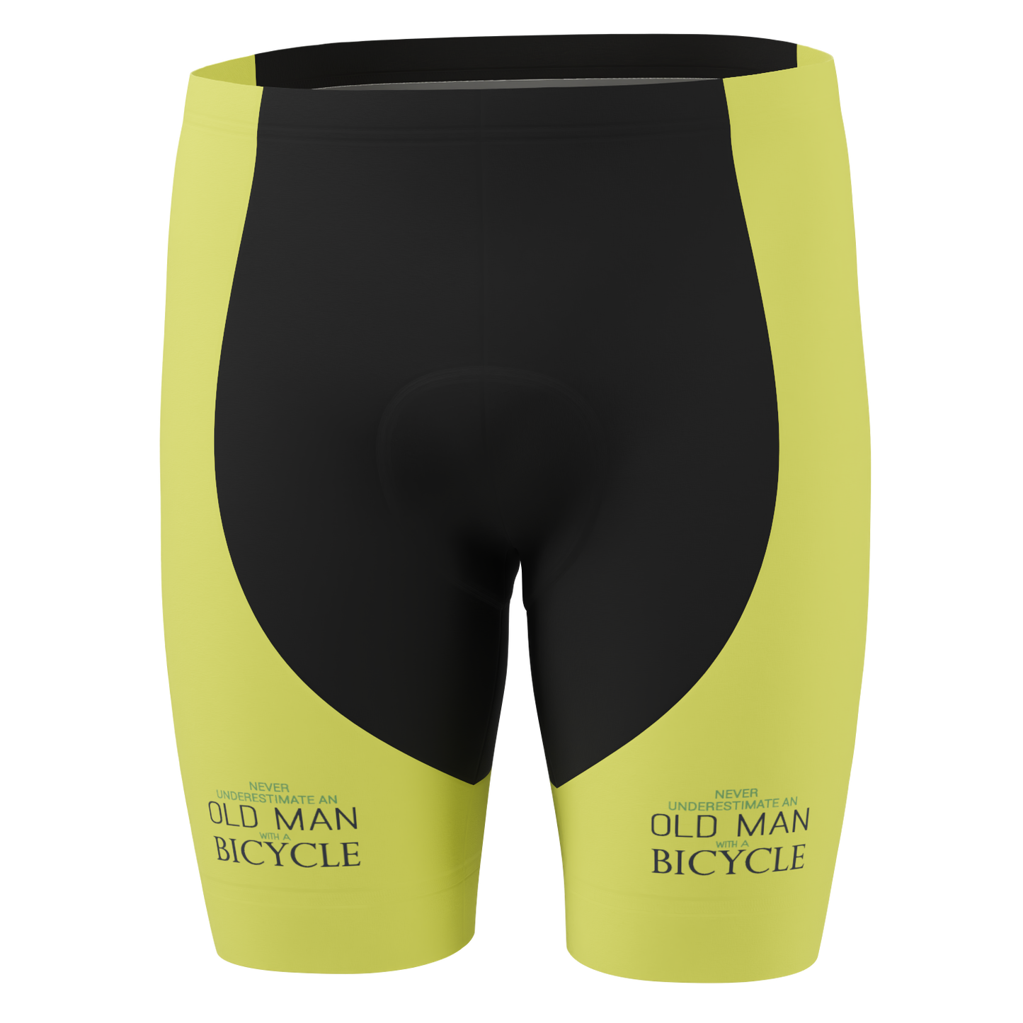 Men's Never Underestimate an Old Man Gel Padded Cycling Shorts