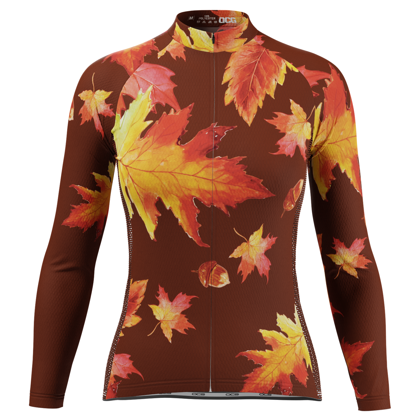 Women's Autumn Acorns Long Sleeve Cycling Jersey