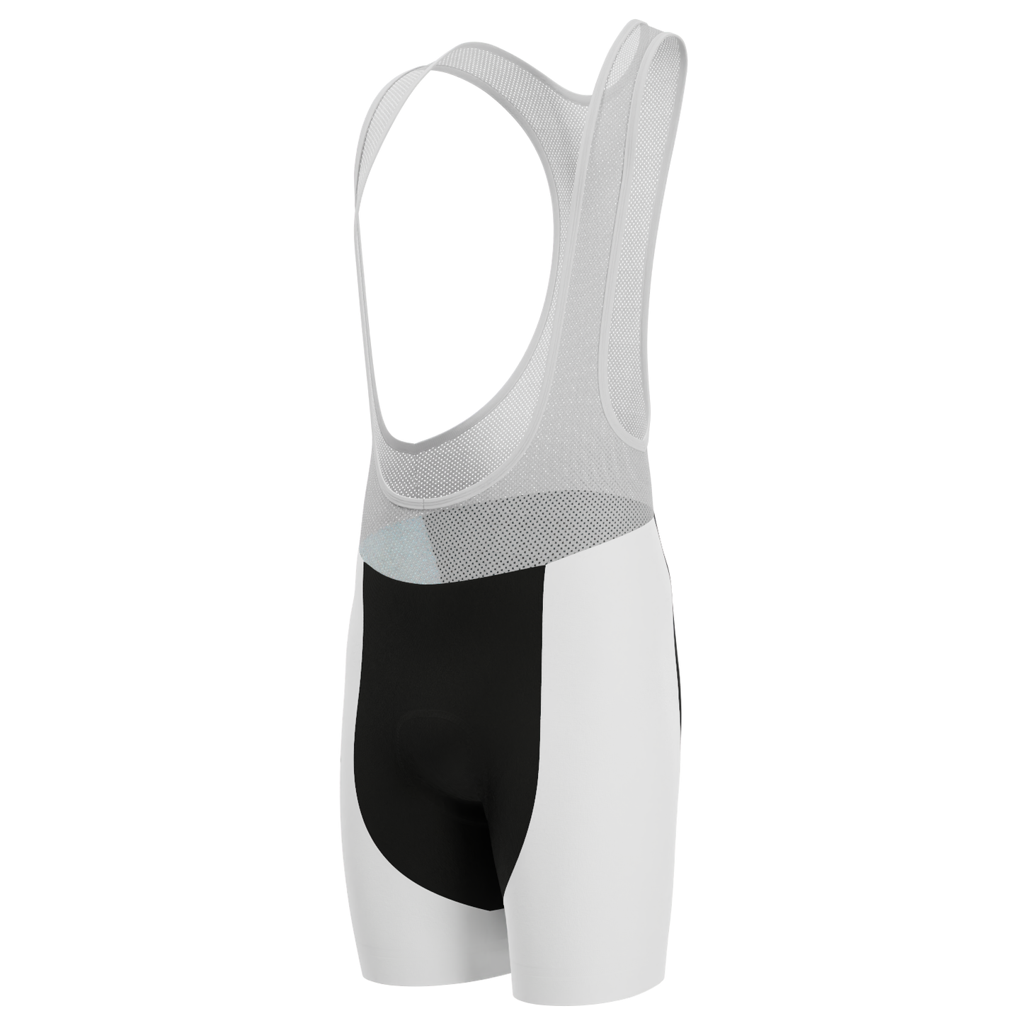 Men's Plain Full White Gel Padded Cycling Bib