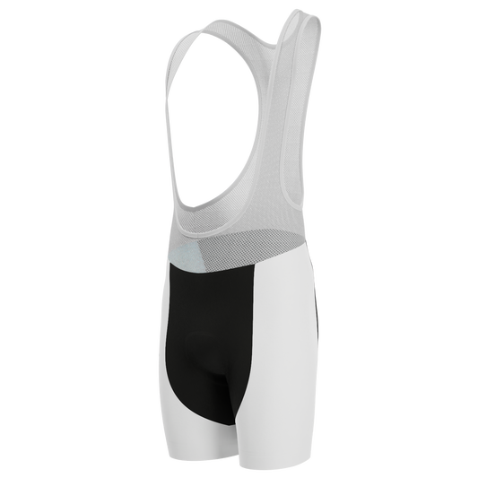 Men's Plain Full White Gel Padded Cycling Bib