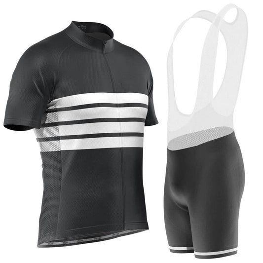 Men's Retro Four Stripe 2 Piece Cycling Kit