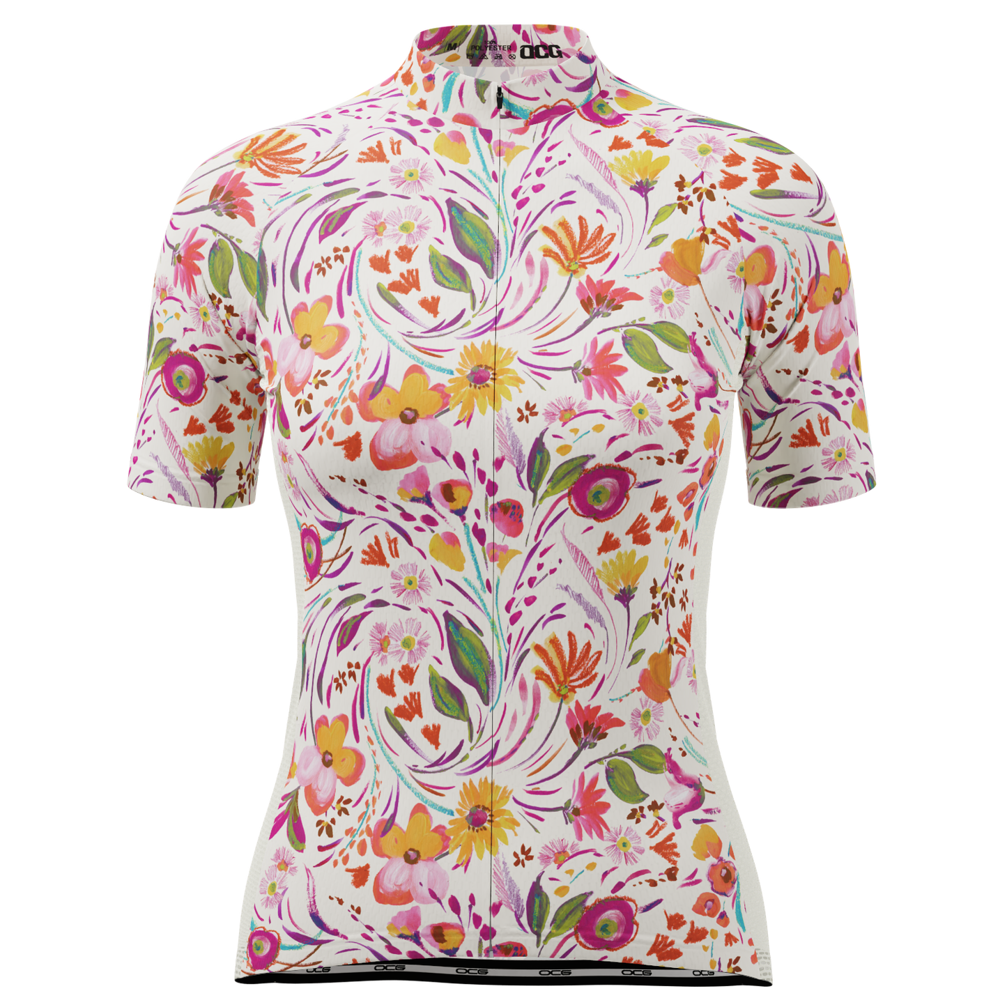 Women's Painterly Blooms Short Sleeve Cycling Jersey