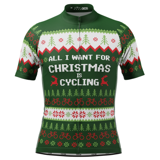 Men's All I Want For Christmas Short Sleeve Cycling Jersey