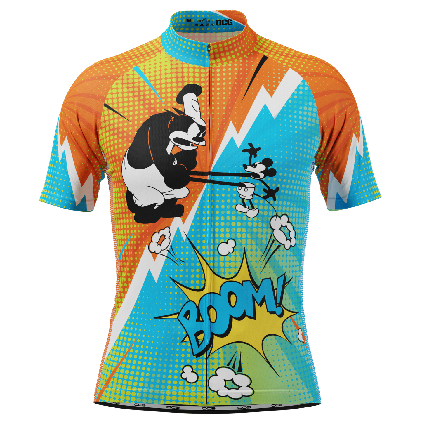 Men's Steamboat Willie Comics Short Sleeve Cycling Jersey