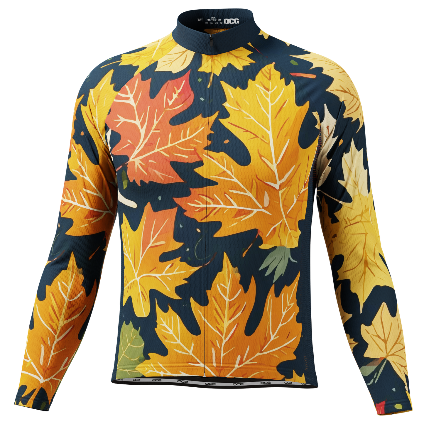 Men's Leaves in the Fall Long Sleeve Cycling Jersey