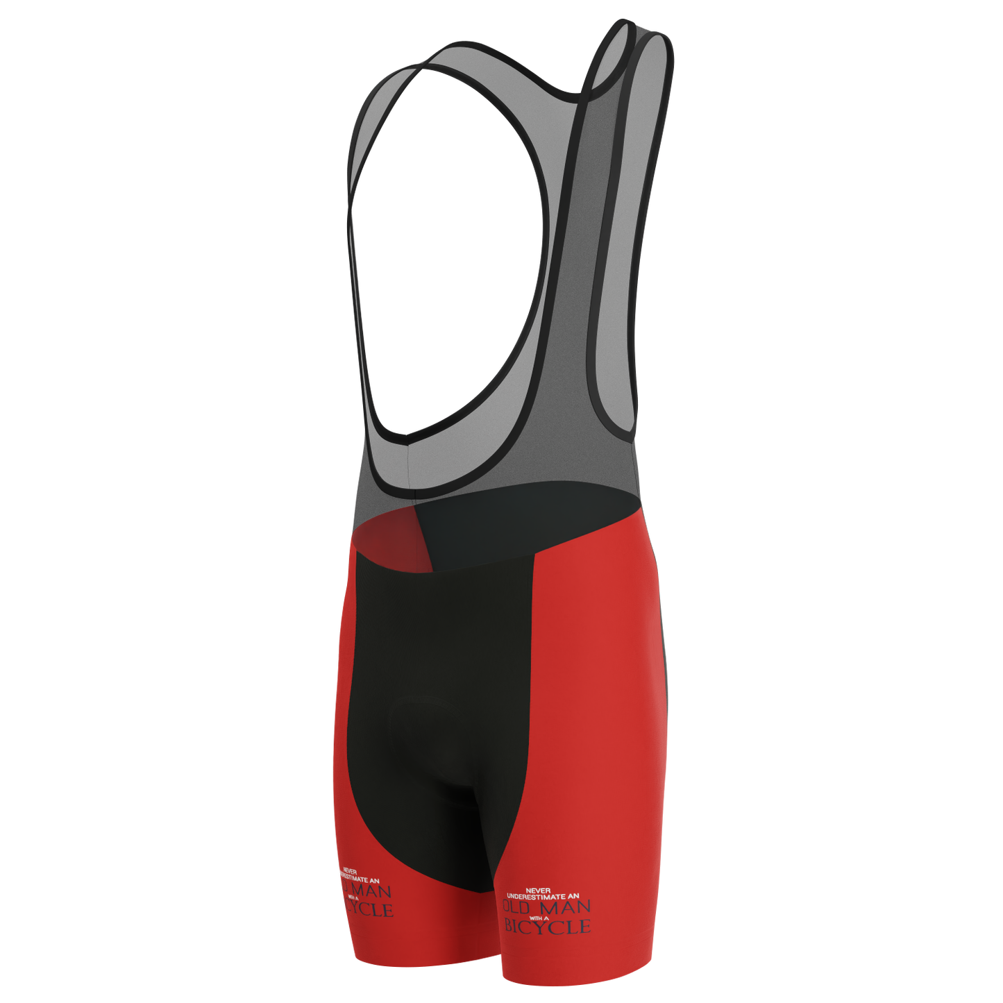 Men's Never Underestimate an Old Man Gel Padded Cycling Bib