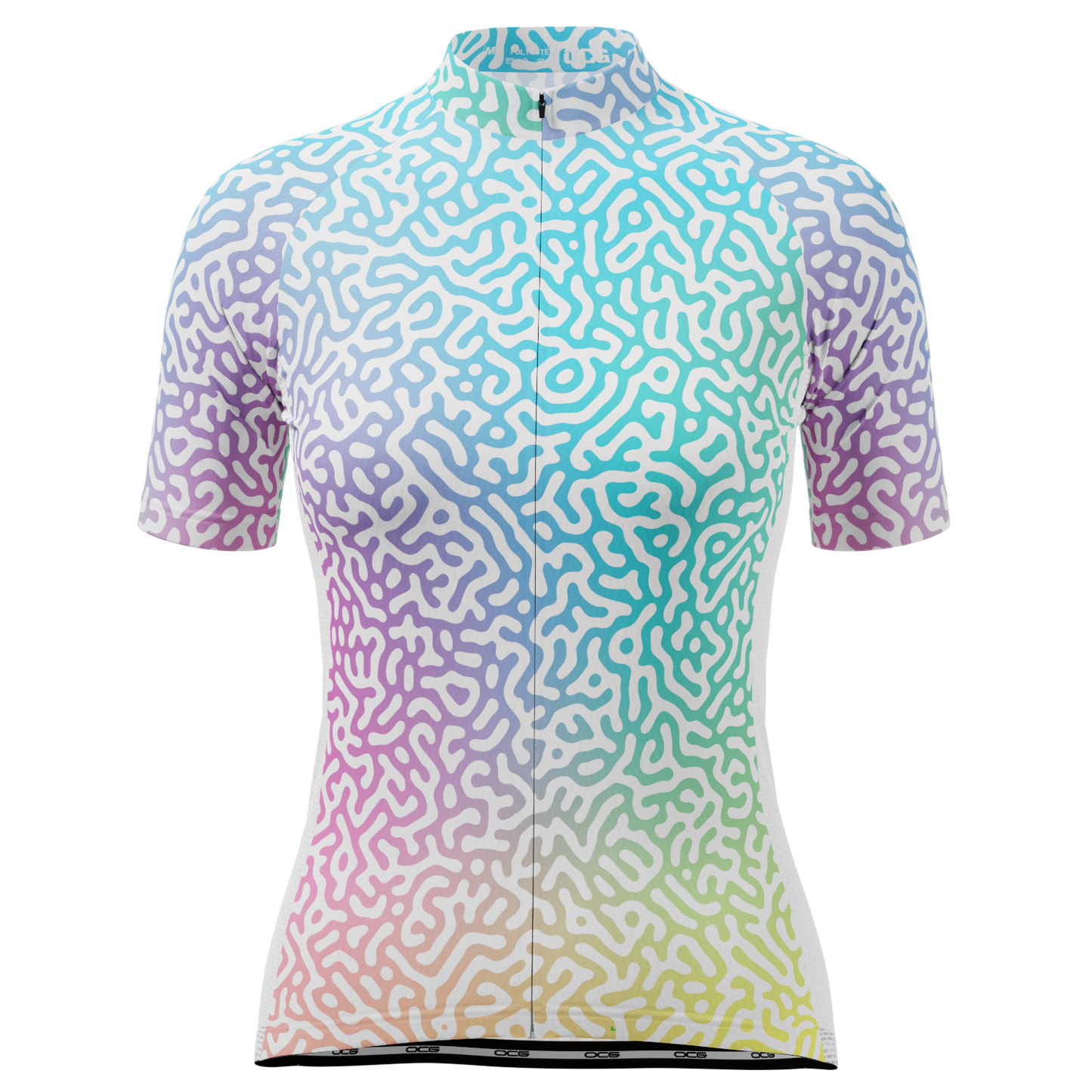 Women's Holographic Organic Lines Short Sleeve Cycling Jersey