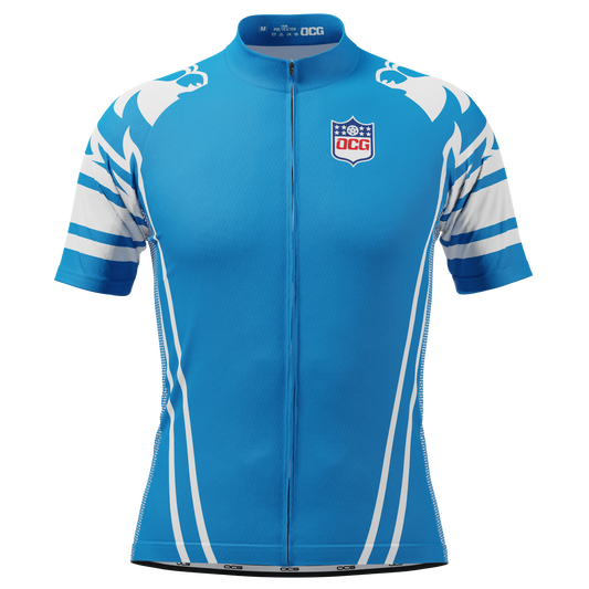 Men's Detroit Football Short Sleeve Cycling Jersey