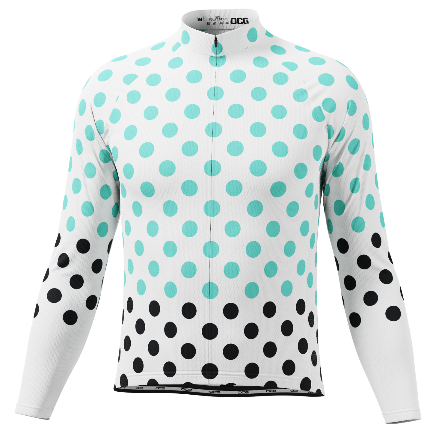 Men's Polka Dots Long Sleeve Cycling Jersey