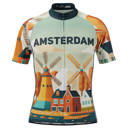 Men's Around The World - Amsterdam Short Sleeve Cycling Jersey