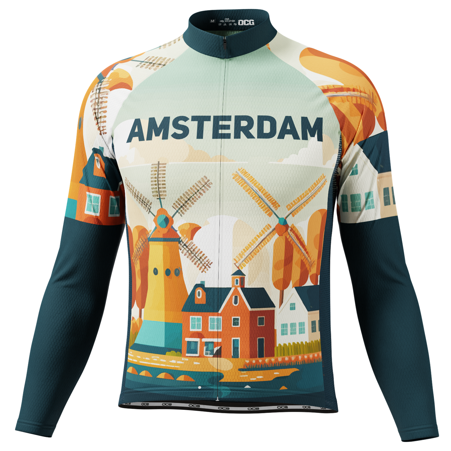 Men's Around The World - Amsterdam Long Sleeve Cycling Jersey