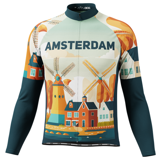 Men's Around The World - Amsterdam Long Sleeve Cycling Jersey