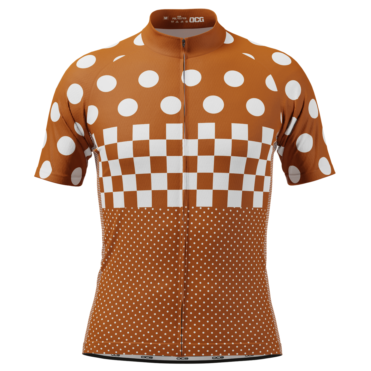 Men's The "Nina" Polka Dot Checkered Short Sleeve Cycling Jersey