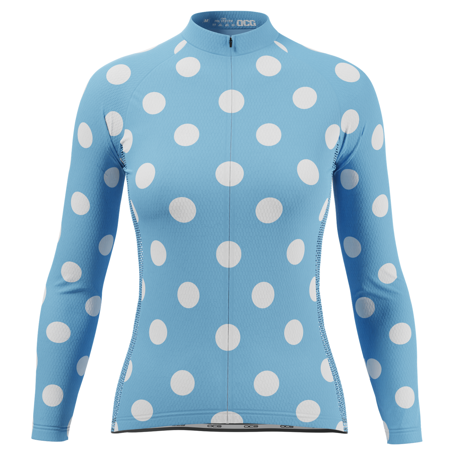 Women's Big Polka Dots Long Sleeve Cycling Jersey