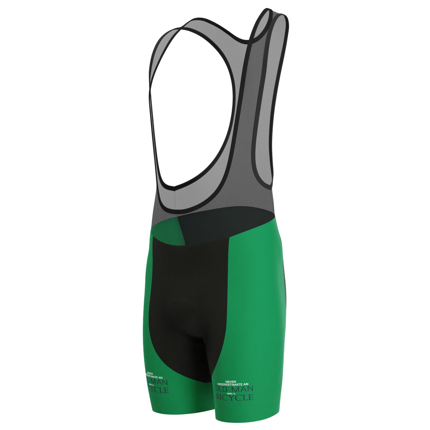 Men's Never Underestimate an Old Man Gel Padded Cycling Bib