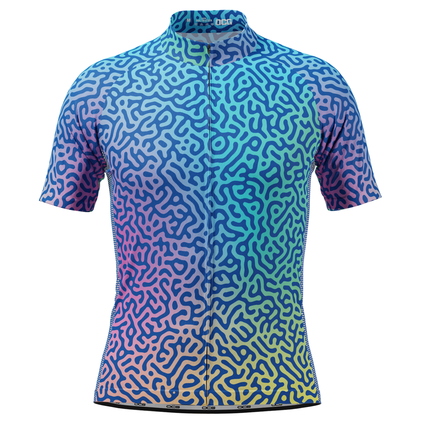 Men's Holographic Organic Lines Short Sleeve Cycling Jersey