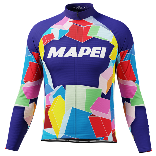 Men's Retro Mapei Classic Long Sleeve Cycling Jersey