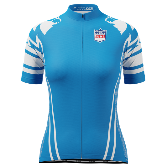 Women's Detroit Football Short Sleeve Cycling Jersey