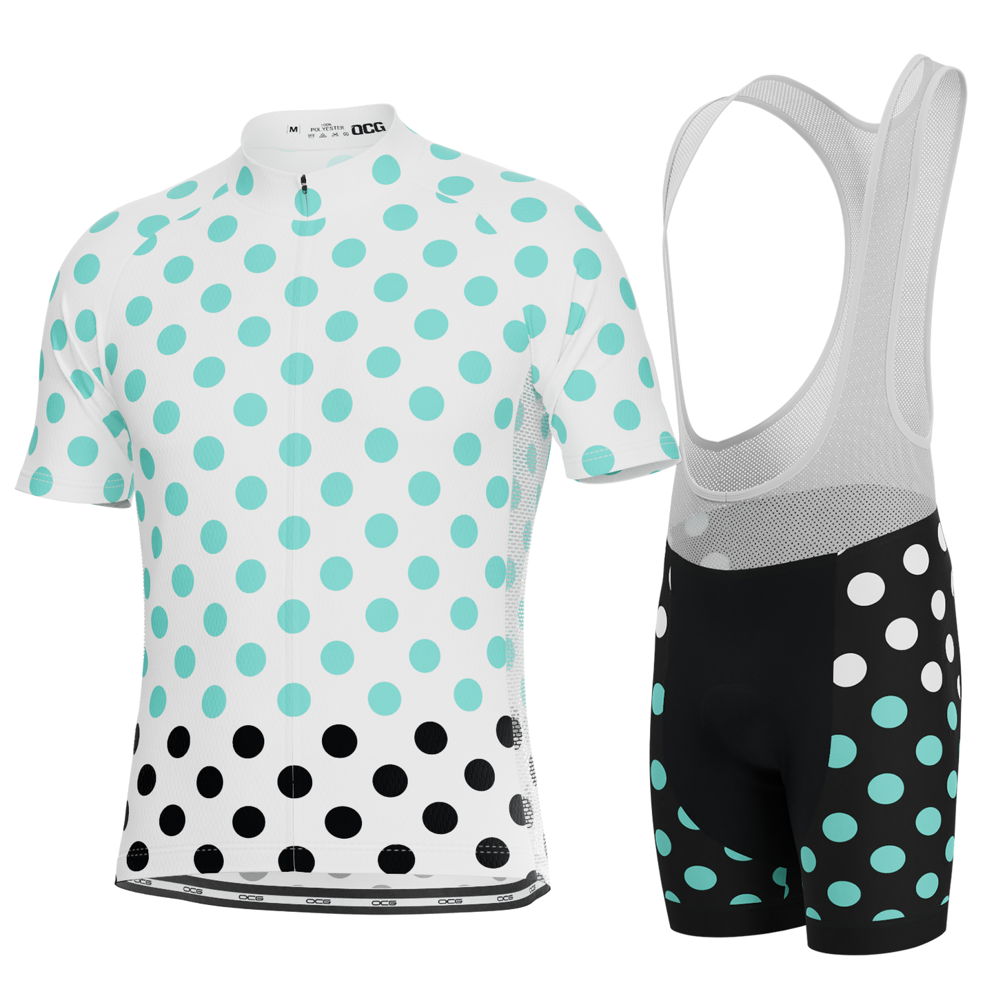 Men's Polka Dots 2 Piece Cycling Kit