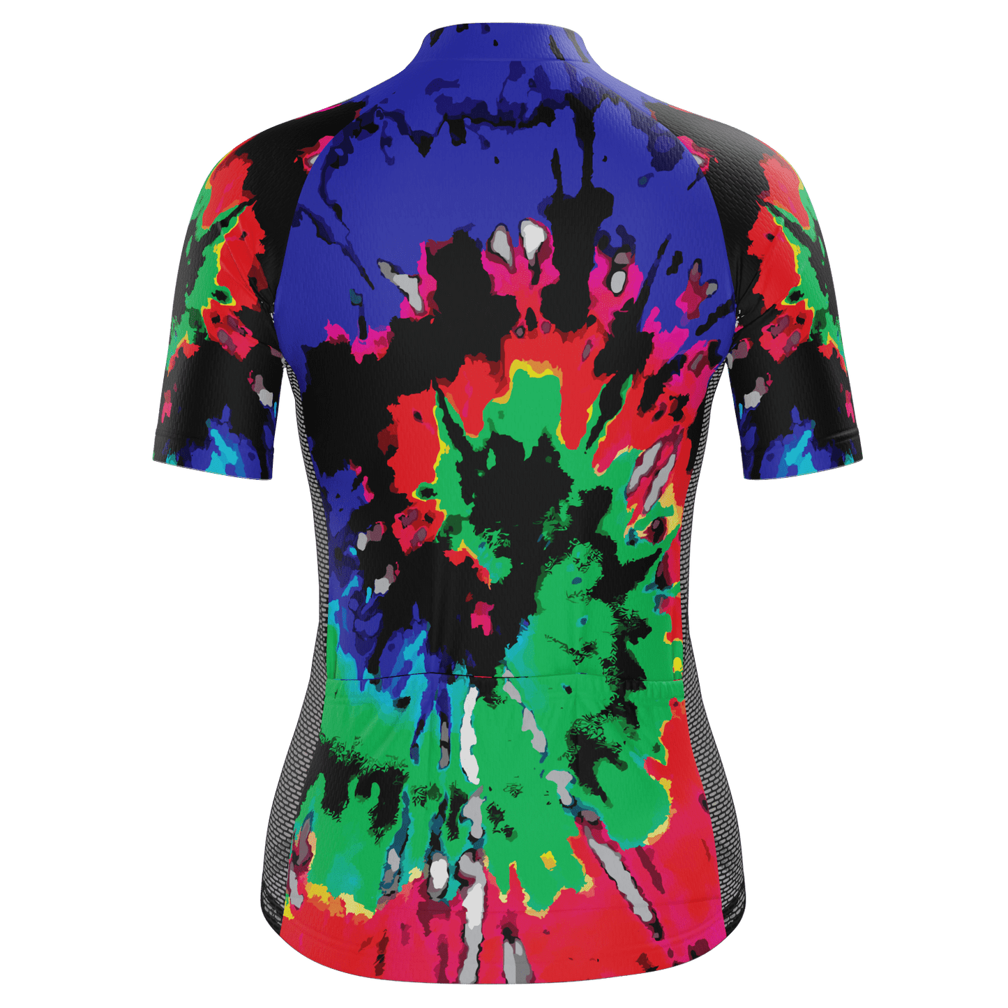 Women's Color Burn Tie Dye Short Sleeve Cycling Jersey