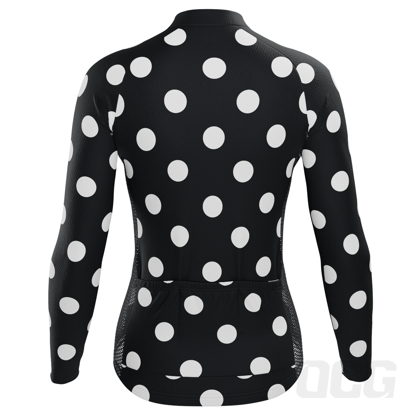 Women's Big Polka Dots Long Sleeve Cycling Jersey