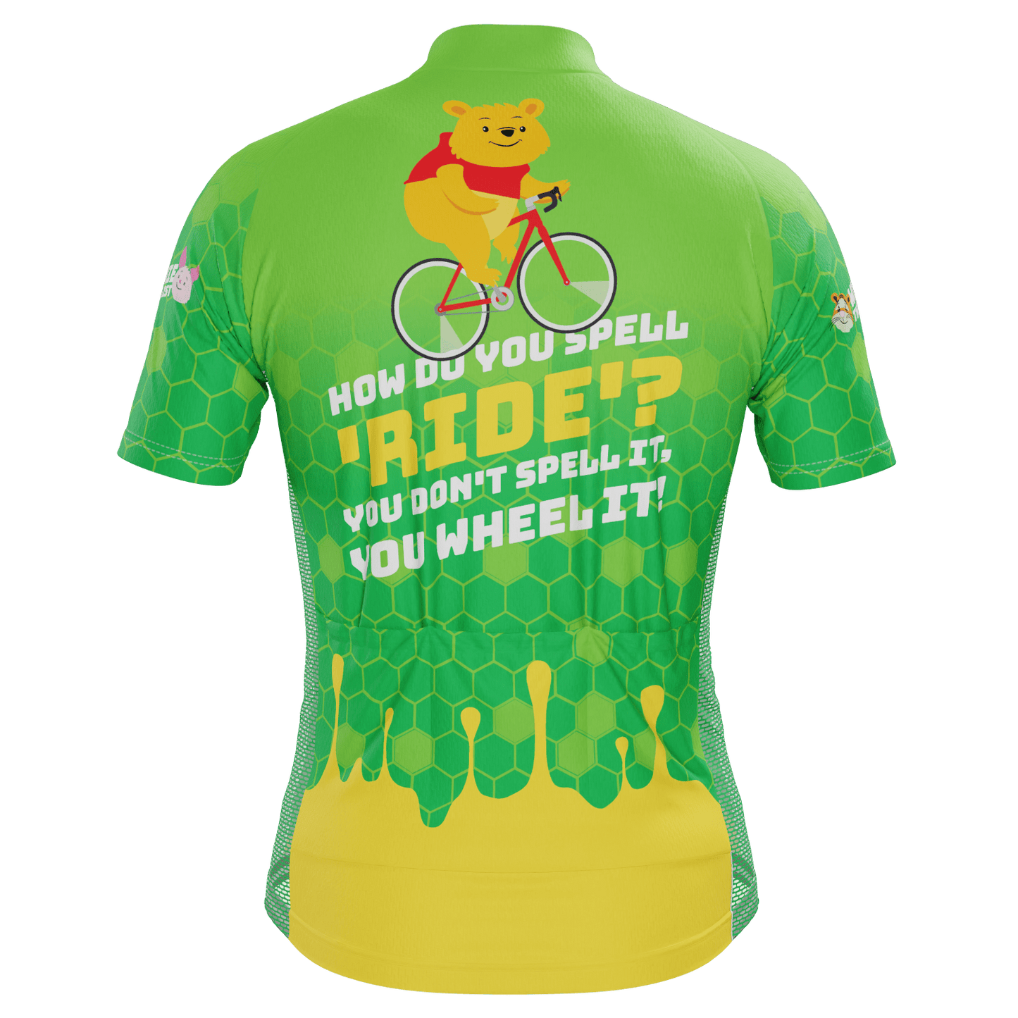 Men's Winnie The Cyclist Short Sleeve Cycling Jersey