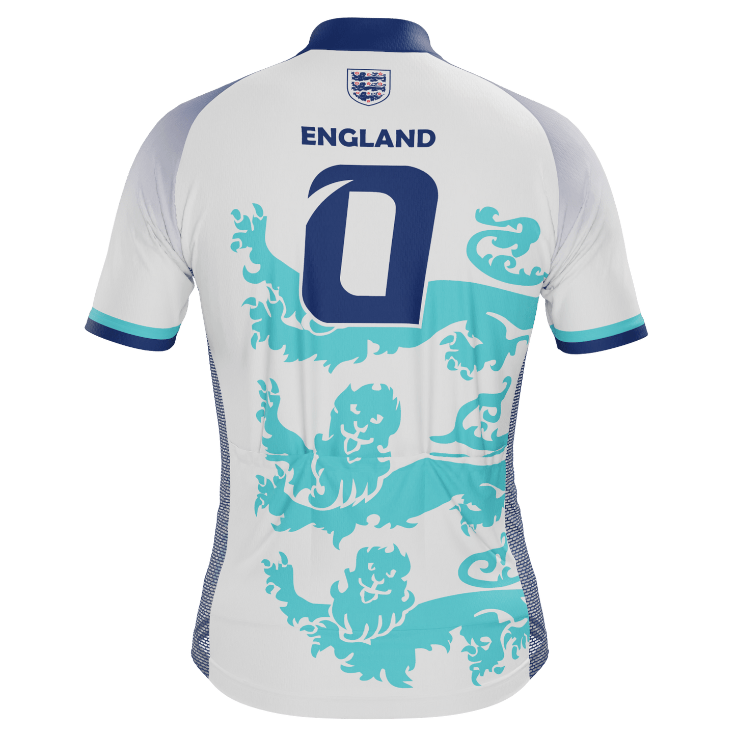 Men's England Soccer Short Sleeve Cycling Jersey