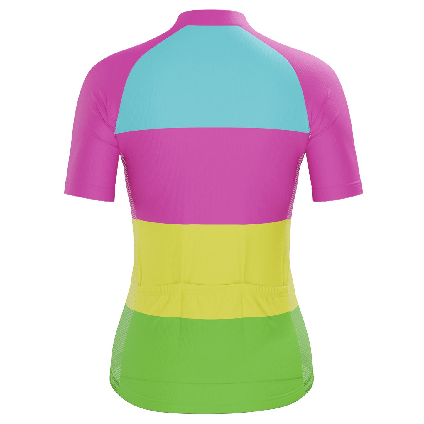 Women's Rainbow Candy Striped Short Sleeve Cycling Jersey