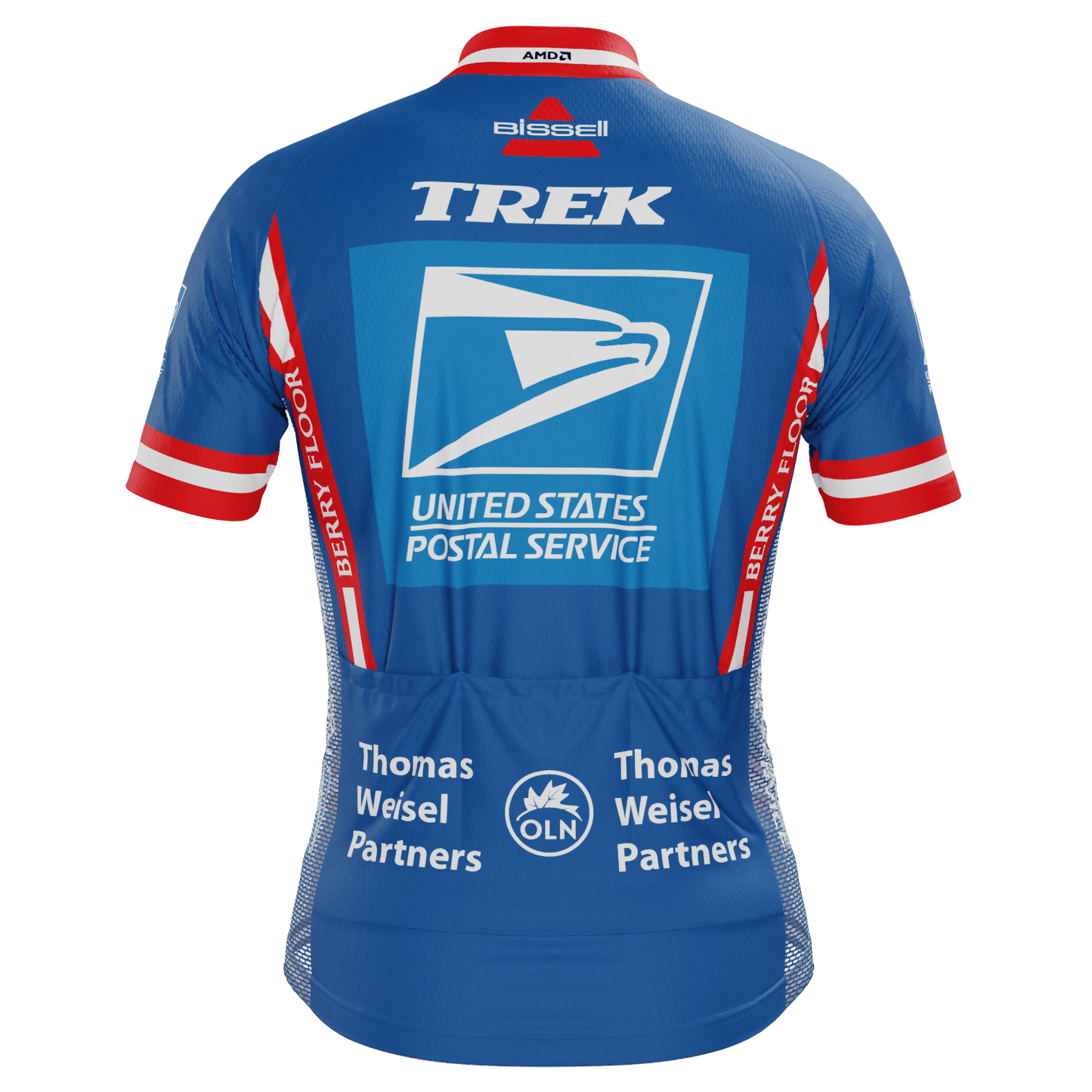 Men's Retro US Postal Short Sleeve Cycling Jersey