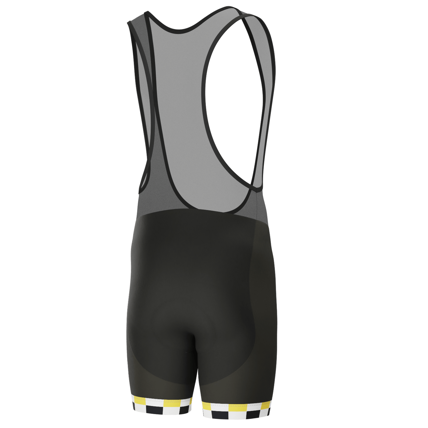 Men's Checkered Plaid Gel Padded Cycling Bib