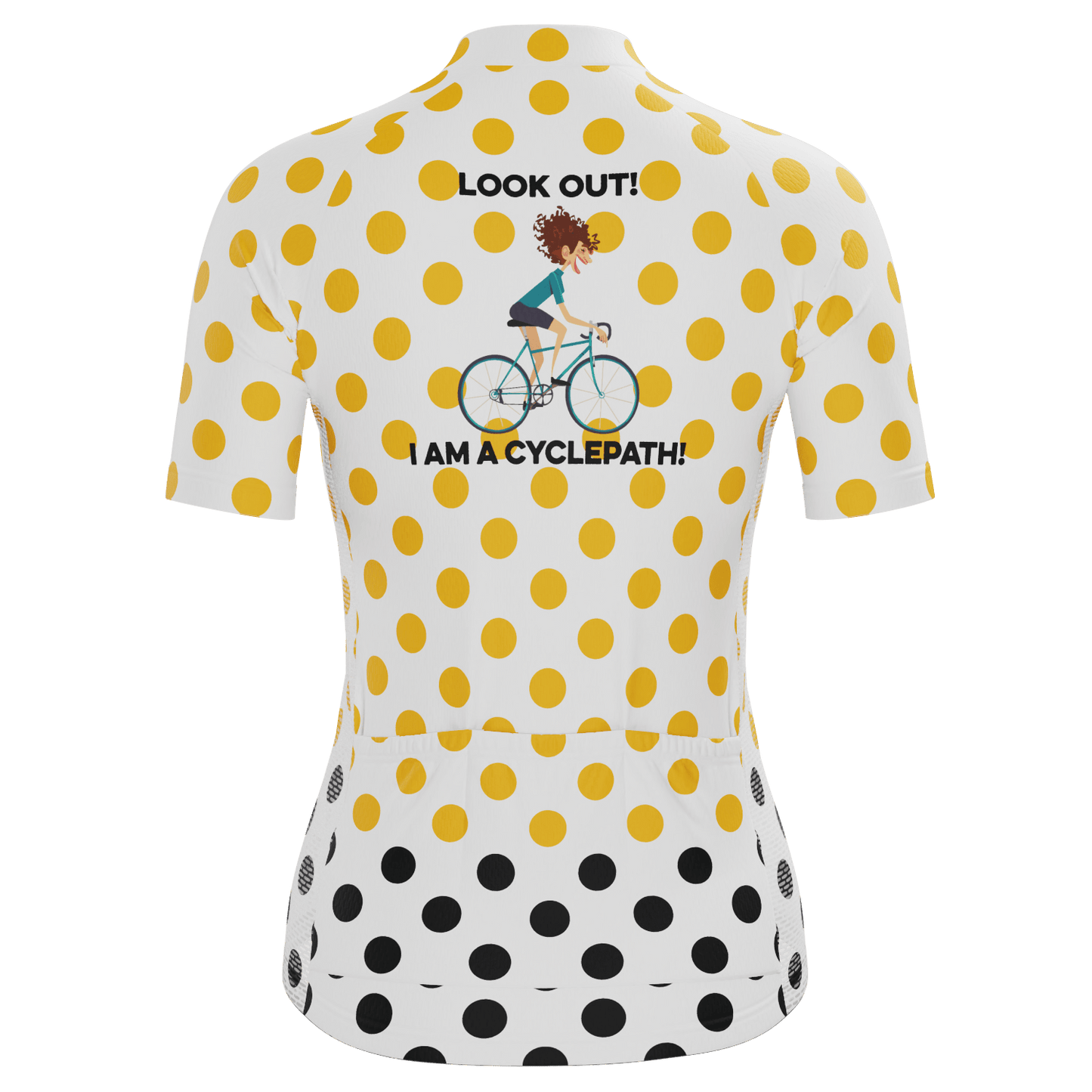 Women's Custom Look Out! I'm a Cyclepath Short Sleeve Cycling Jersey