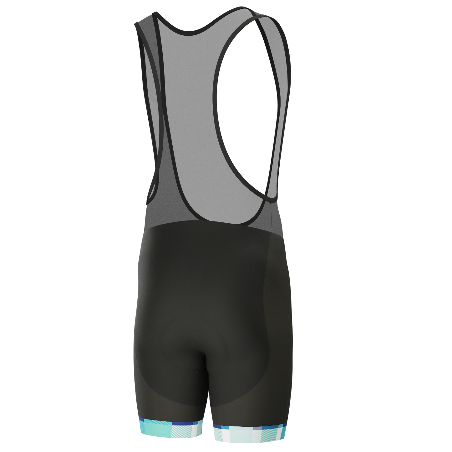 Men's Classic Tartan Gel Padded Cycling Bib