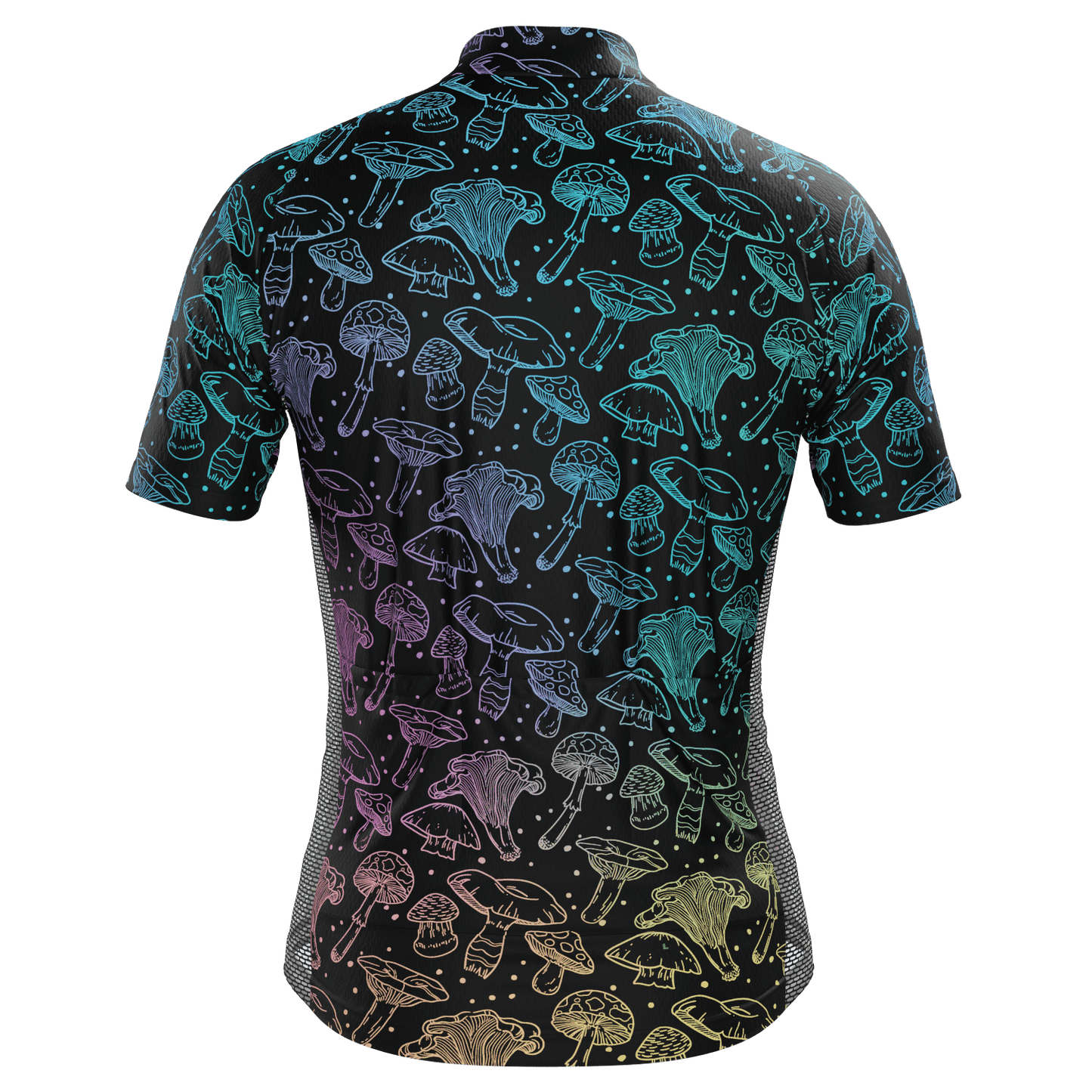 Men's Holographic Mushrooms Short Sleeve Cycling Jersey