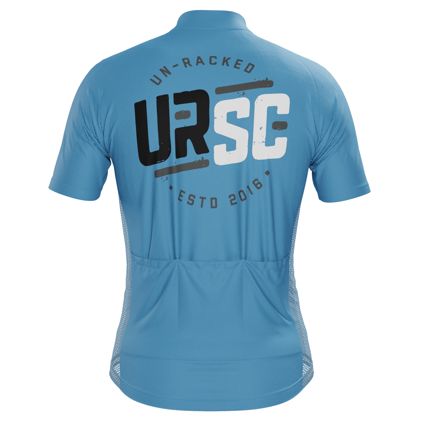 Men's URSC Blue & Black Short Sleeve Cycling Jersey