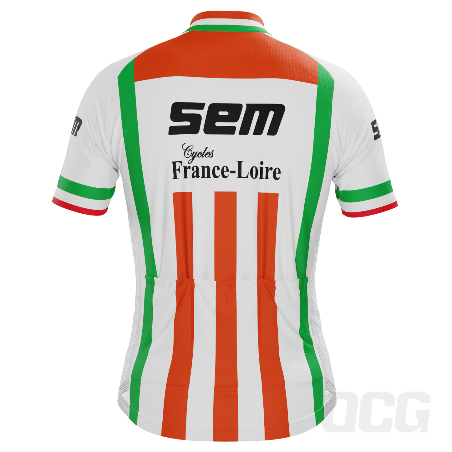 Men's Retro Sem Cycles France Loire Short Sleeve Cycling Jersey