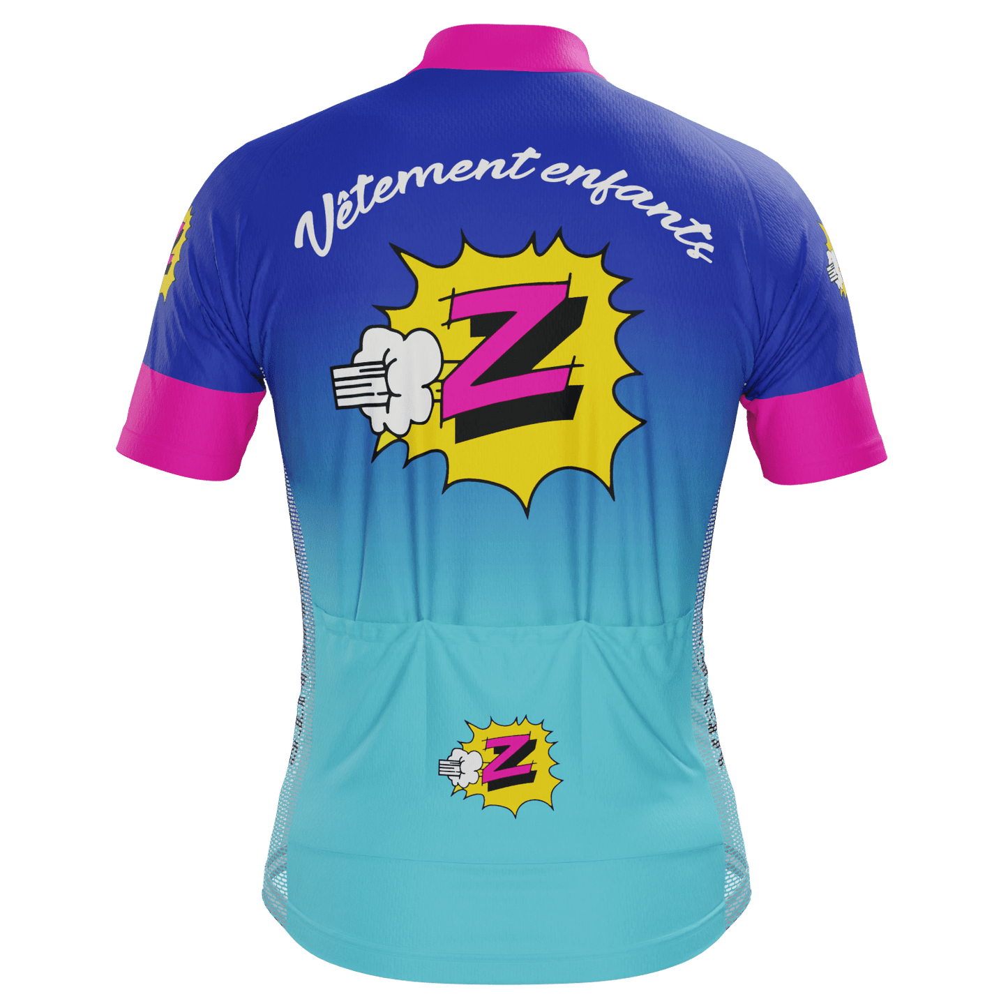 Men's Vetements Enfants Team Z Retro Short Sleeve Cycling Jersey
