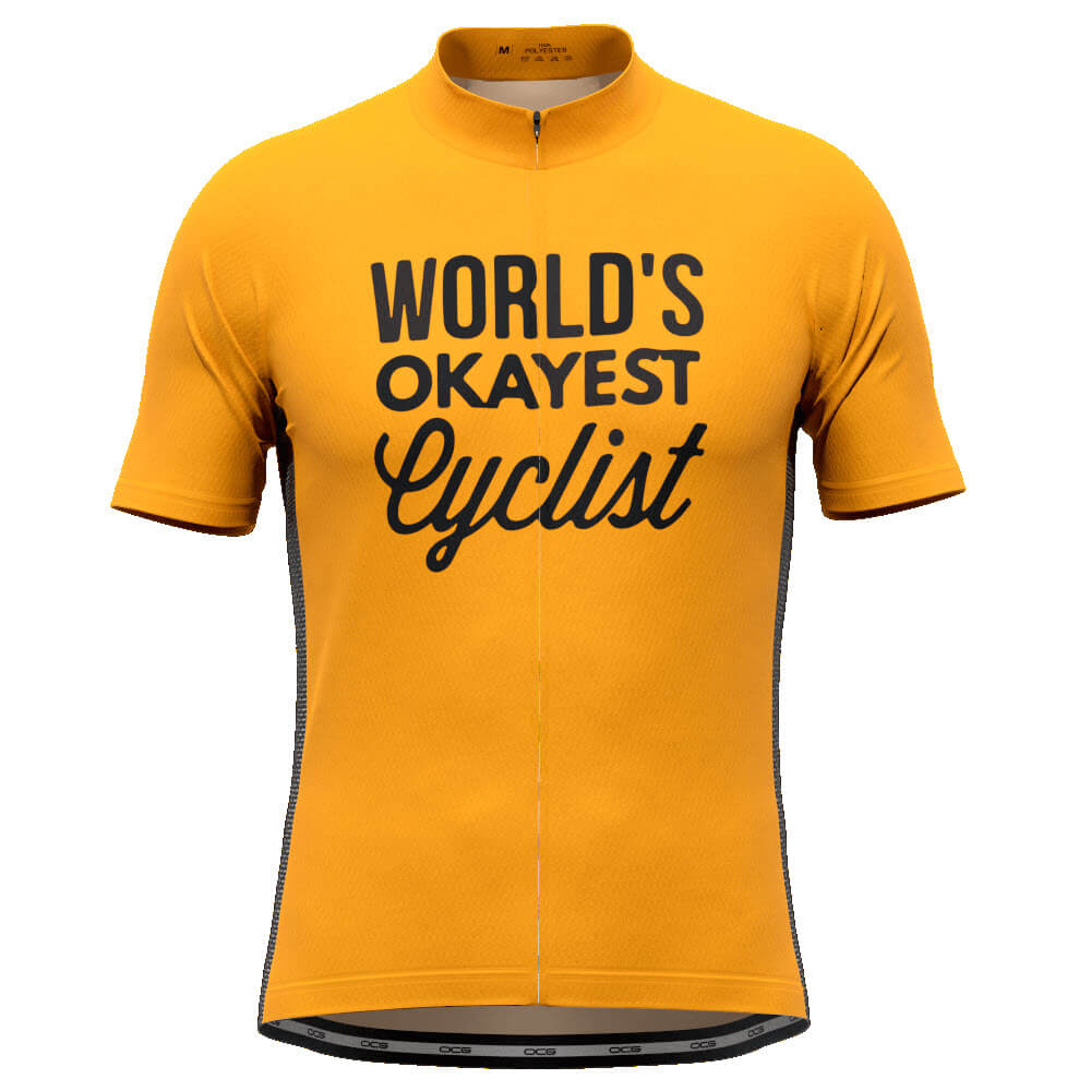 Men's World's Okayest Cyclist Short Sleeve Cycling Jersey