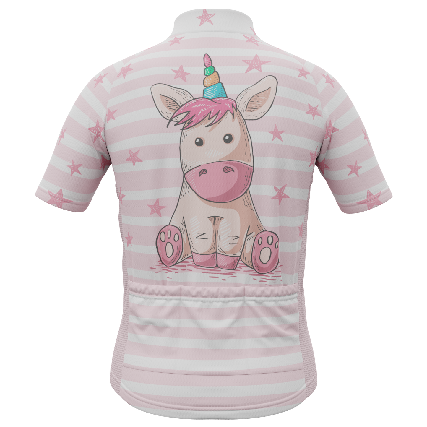Kid's Pondering Unicorn Short Sleeve Cycling Jersey