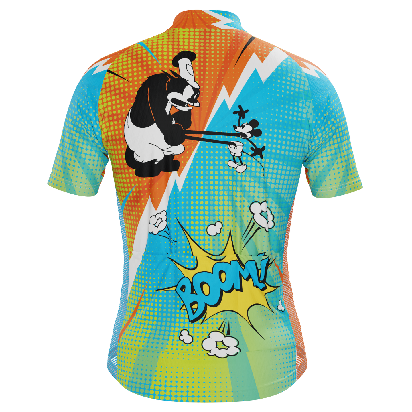 Men's Steamboat Willie Comics Short Sleeve Cycling Jersey