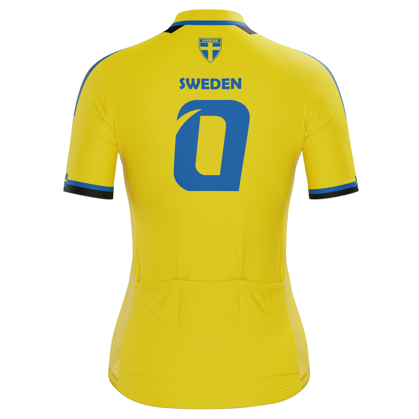 Women's Sweden Soccer Short Sleeve Cycling Jersey