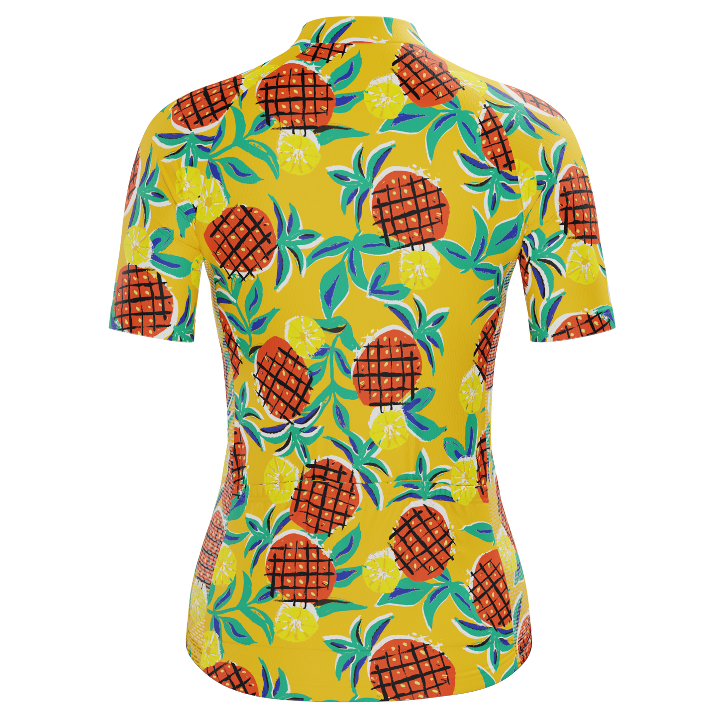 Women's Pineapple Fun Short Sleeve Cycling Jersey