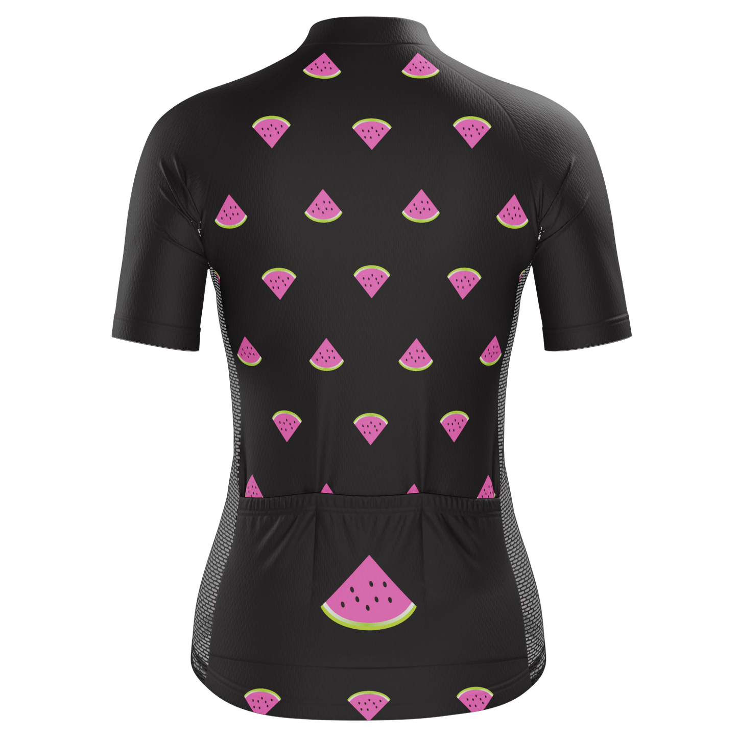 Women's Watermelon Black Short Sleeve Cycling Jersey