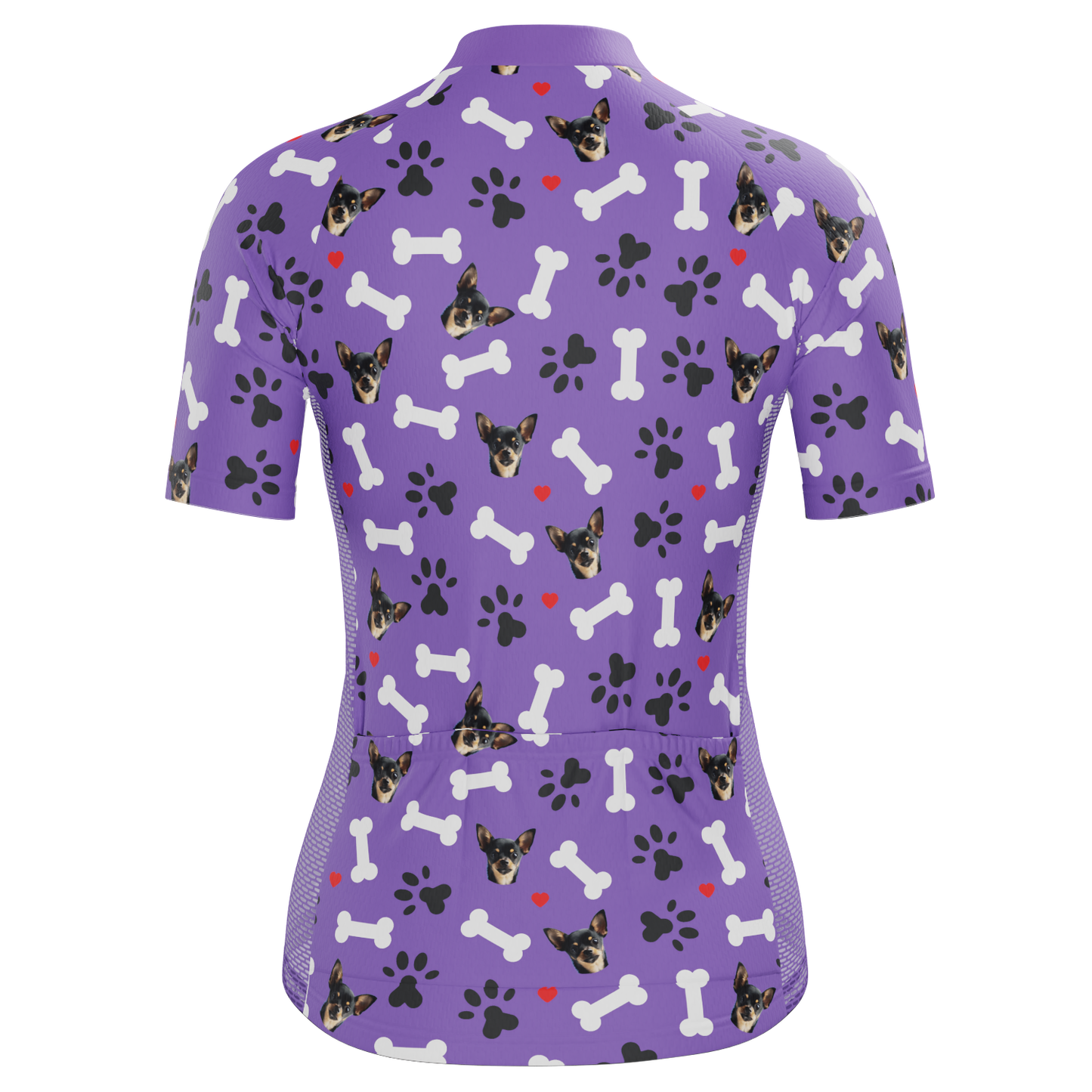 Women's Custom Pet Bones Design Personalized Short Sleeve Cycling Jersey