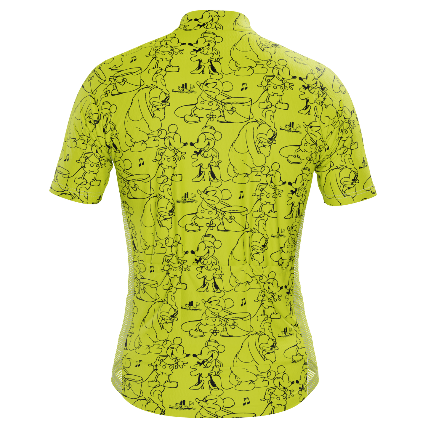 Men's Steamboat Willie Sketches Short Sleeve Cycling Jersey