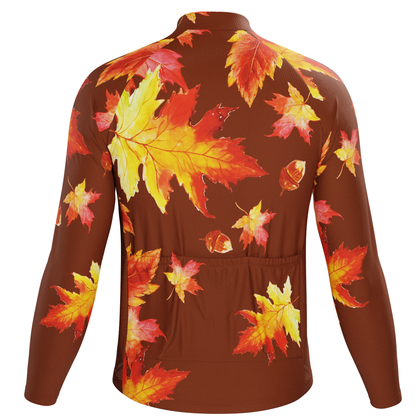 Men's Autumn Acorns Long Sleeve Cycling Jersey