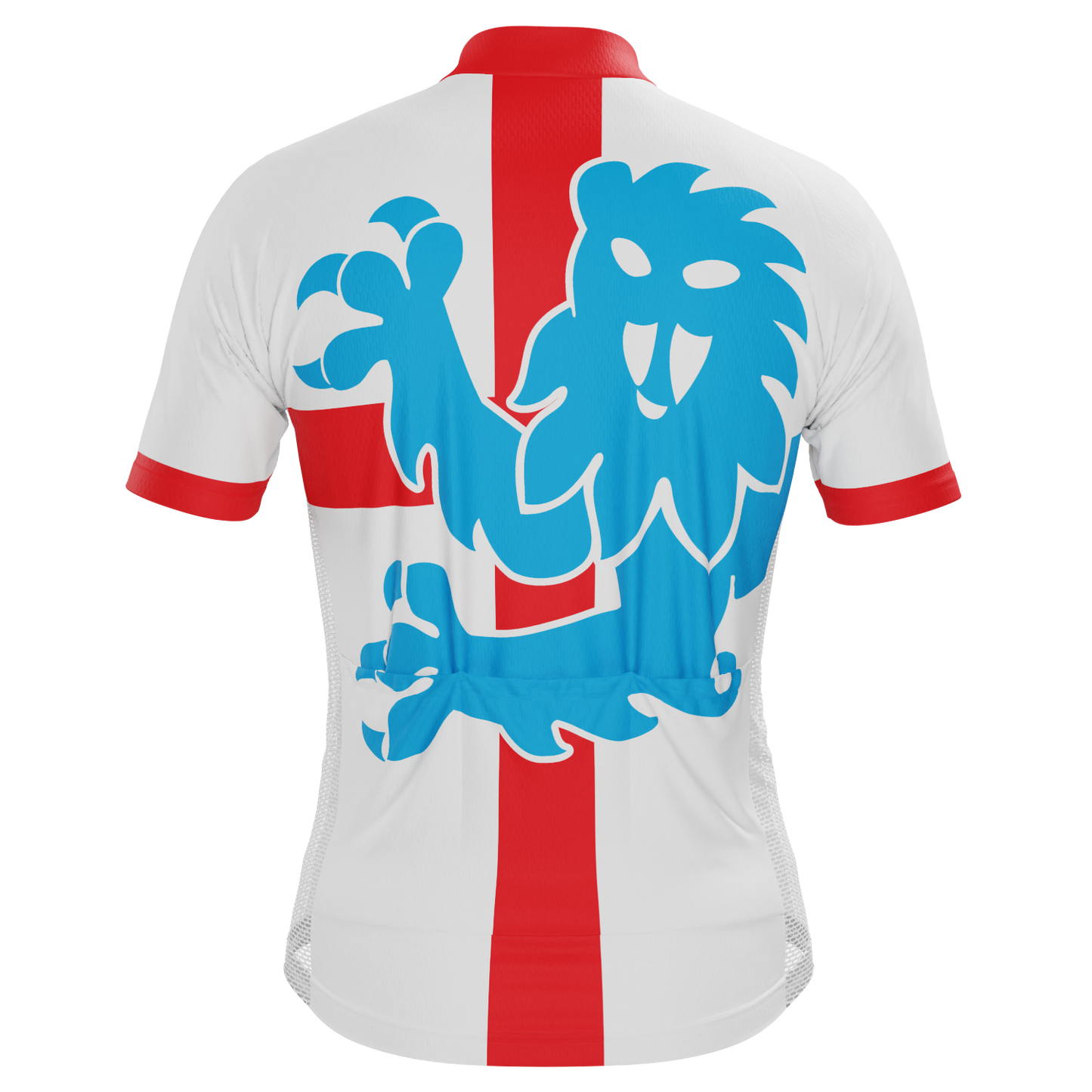 Men's Three Lions England National Flag Short Sleeve Cycling Jersey