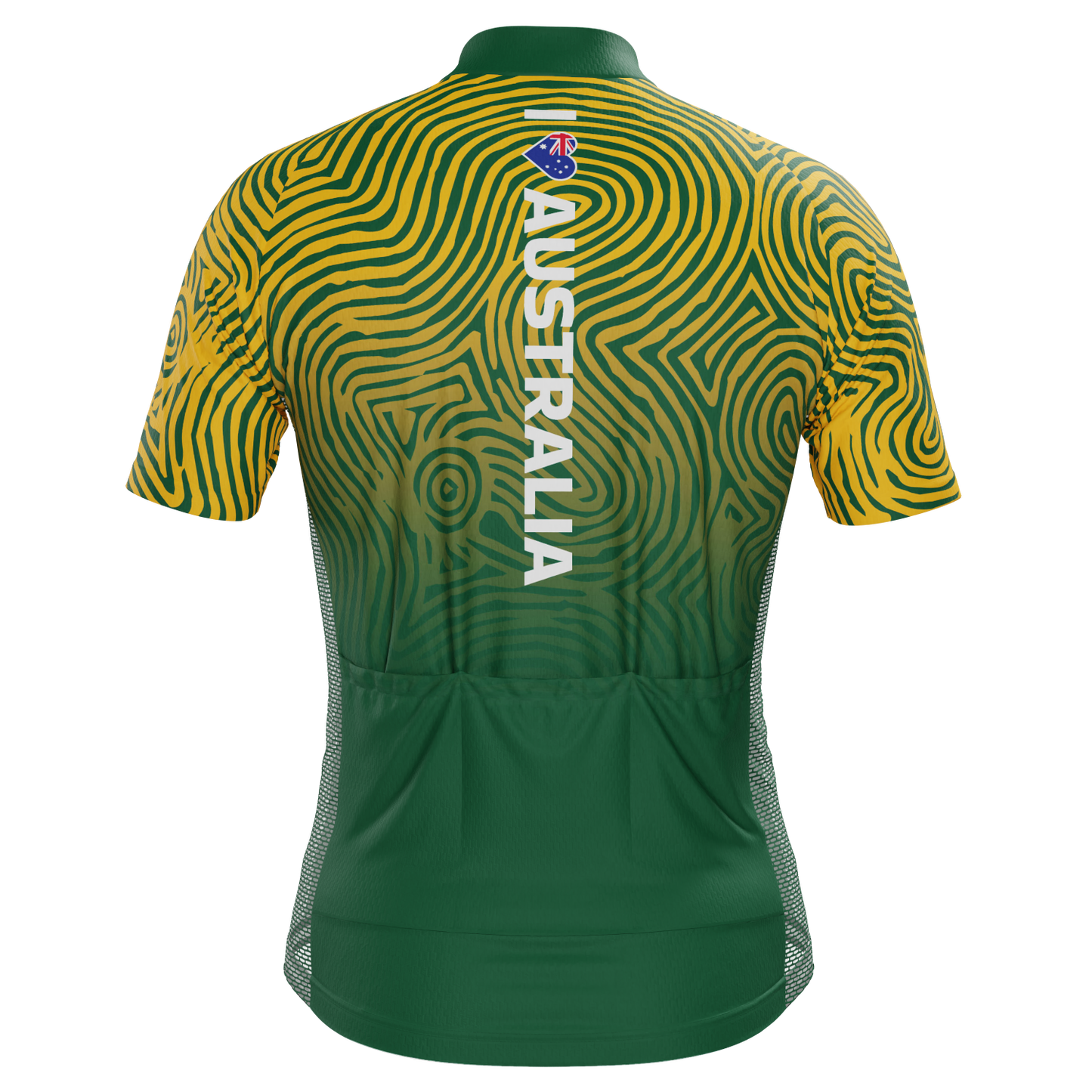 Men's I Love Australia Short Sleeve Cycling Jersey